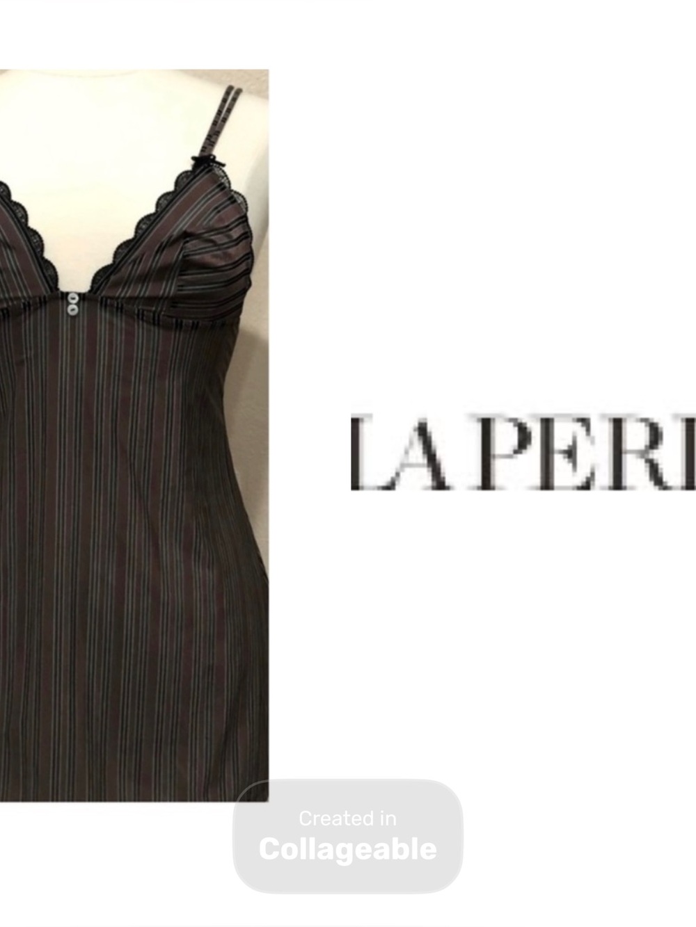 ‼️WOW‼️LA PERLA Black and Brown Chemise Baby Doll Luxurious Sleepwear NWT‼️🤎🖤